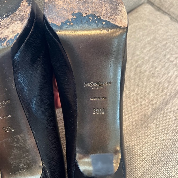 YSL Embossed Leather Double Platform Pumps - Picture 8 of 11